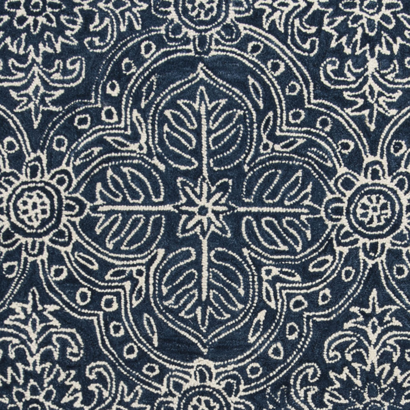 Lauren Ralph Lauren Etienne Handmade Hand Tufted Wool Navy/Ivory Rug